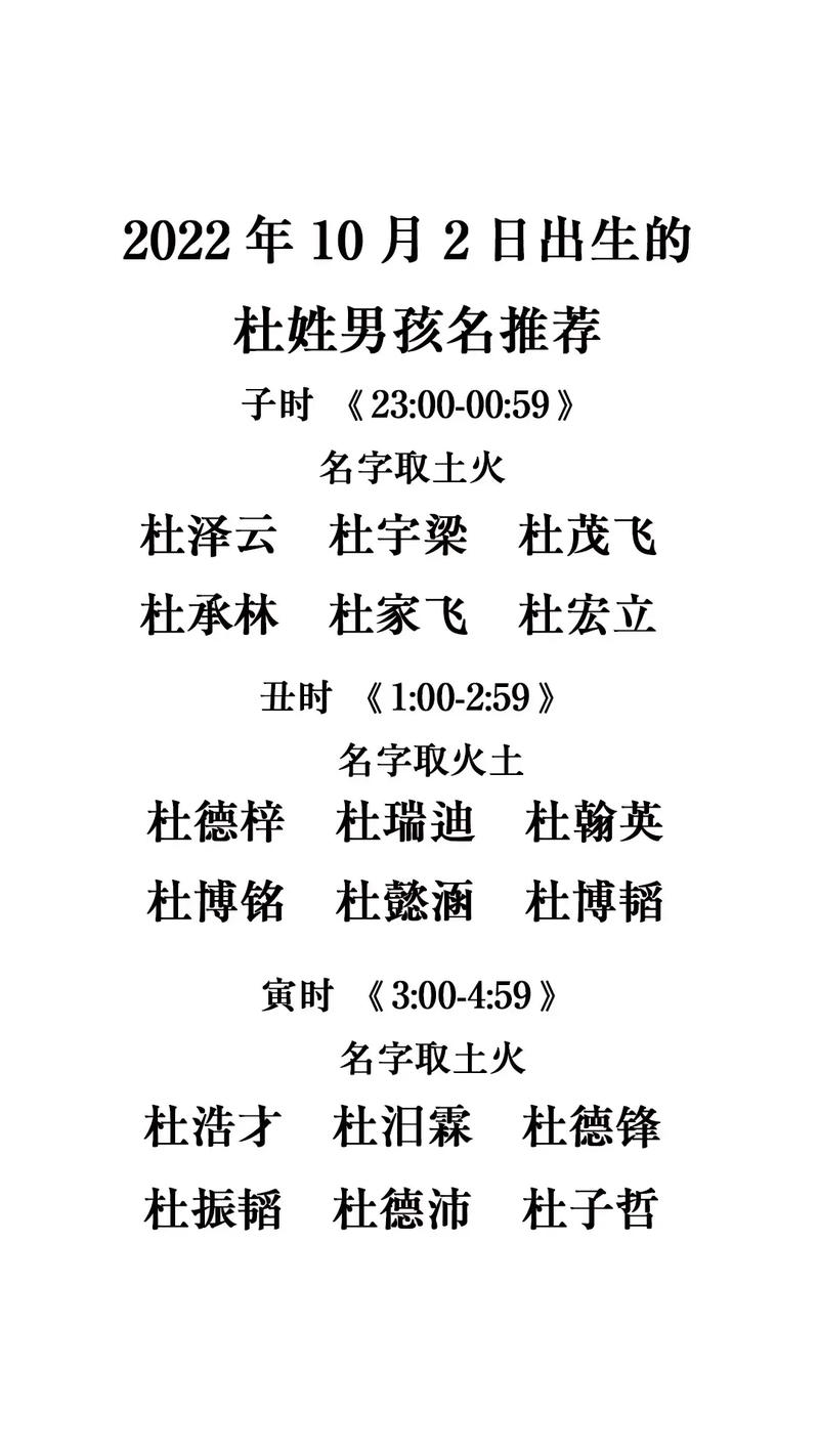 2021年属牛的杜姓男孩名字大全里有没有忒别好的名字推荐？