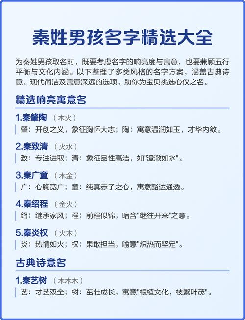 秦姓属鸡男孩名字如何起得响亮大气且高端大气上档次？