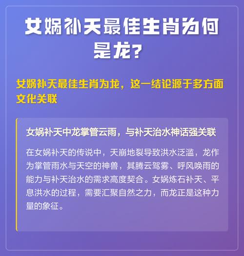 女娲补天对应的生肖是哪个？一肖能代表吗？