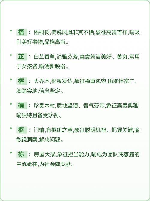 五行属木的字取名有什么寓意？