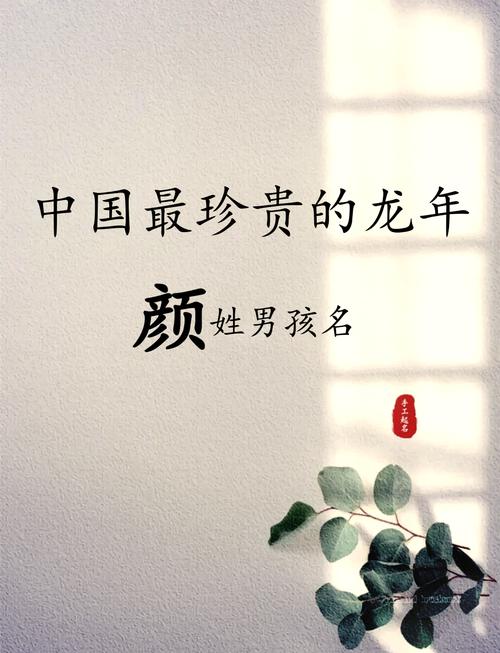 男生姓颜，起个什么名字好呢？