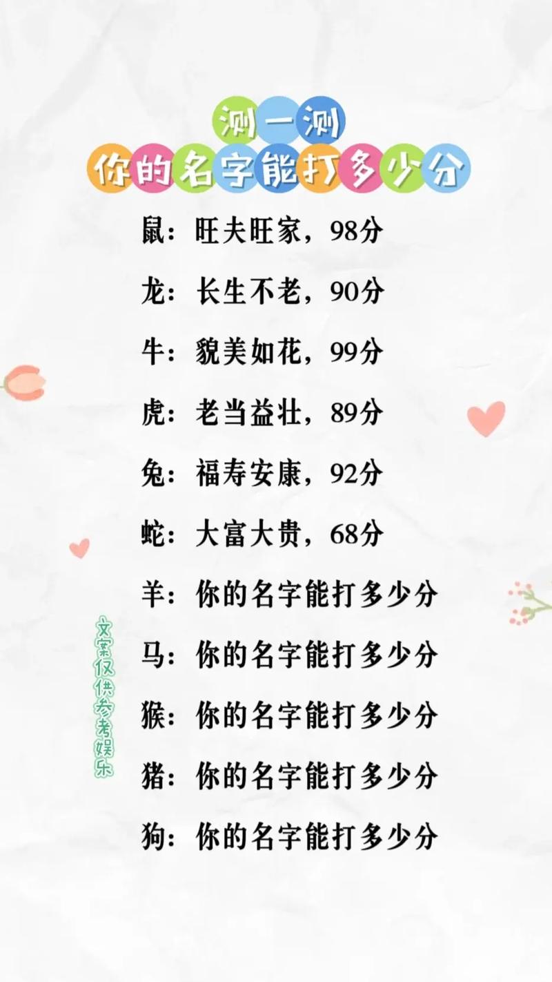 男孩名字测算打分算命准确吗？