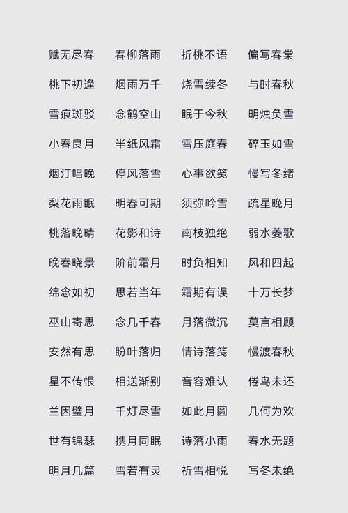 有没有四个字的庭院名字大全，听起来好听的推荐？