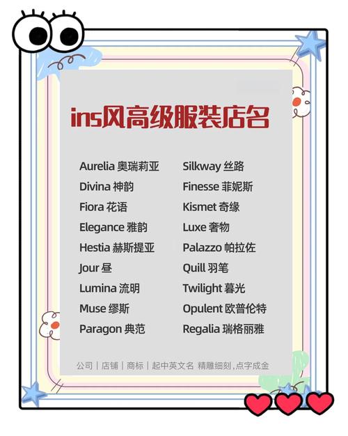 如何给高档女装店起一个既有档次又吸引人的名字？