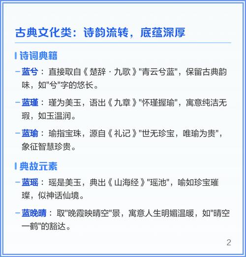 蓝姓女孩取个洋气点的名字有哪些推荐？