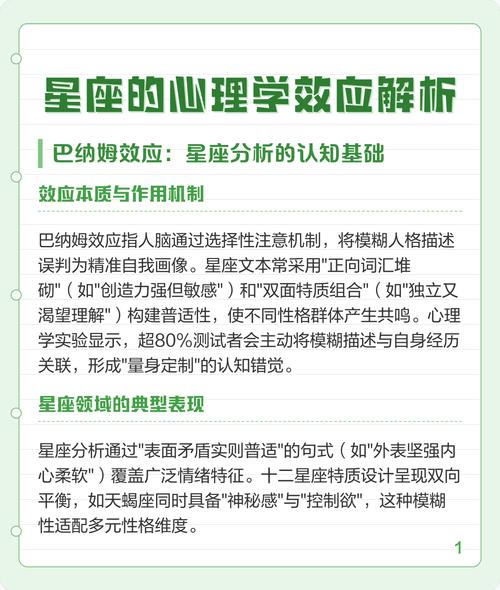 星座占卜背后的原理是哪种心理效应？