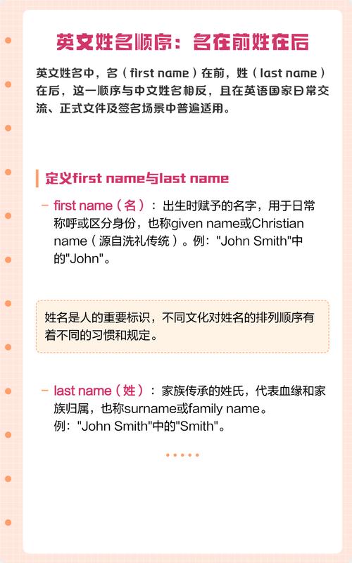 美国人姓名顺序是怎样的？如何排列姓和名？