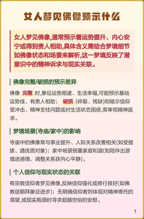 梦见佛像频繁出现，这是否预示着什么特殊含义？