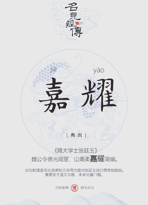 嘉字在男孩名字中寓意美好，取名为嘉字好吗？