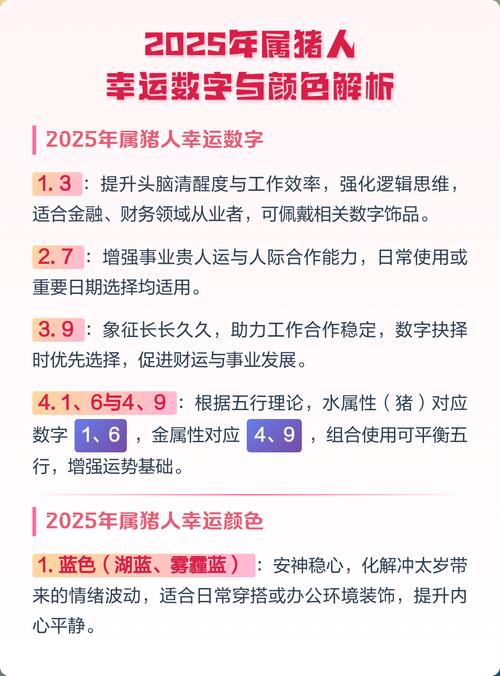 属猪人的幸运数字和颜色是什么？