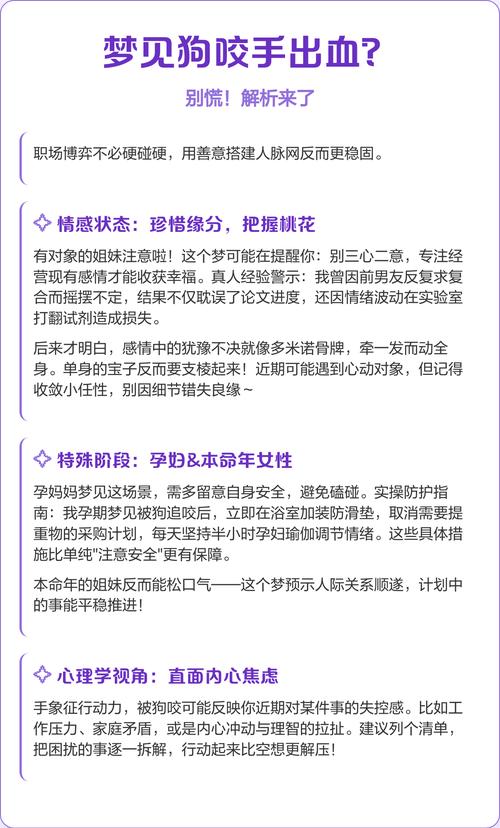 梦见自己被别人的狗咬手指没出血，这预示着什么？