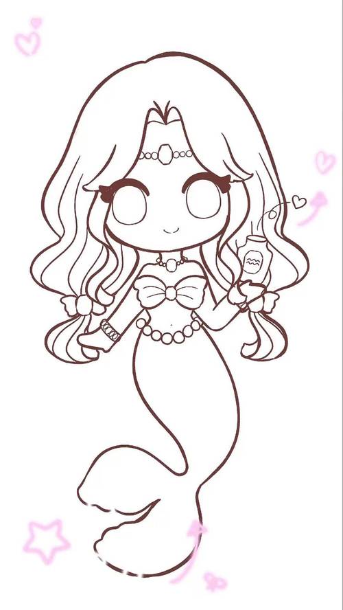 如何绘制水瓶座动漫角色的可爱简笔画教程？