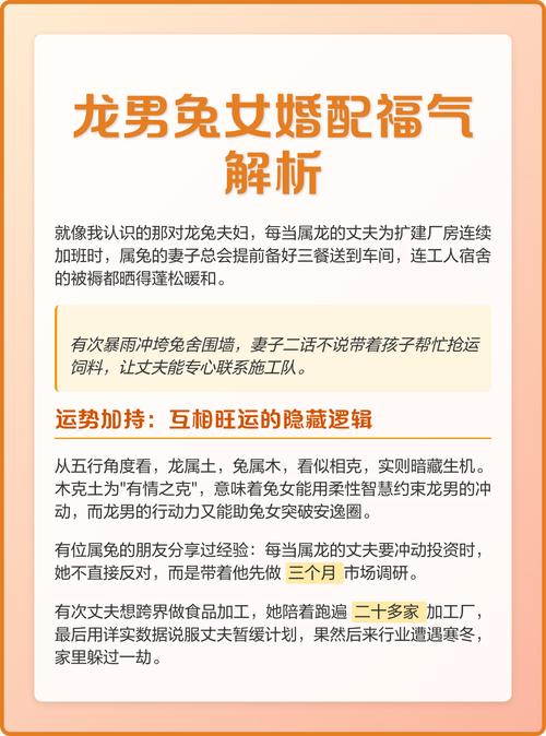 男属龙女属兔的婚姻是否和谐，属相相配吗？