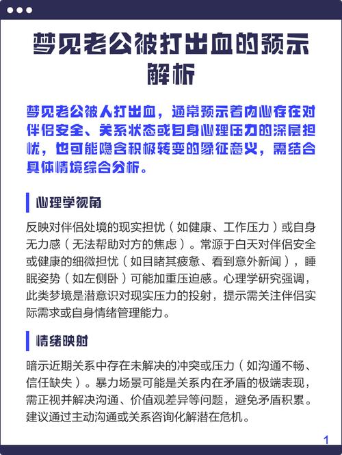 梦见老公被别人打得这么严重，这究竟是什么预兆或暗示呢？