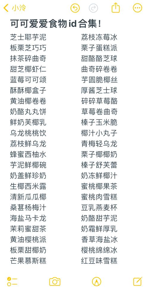 有哪些好听的食物名字可依成长尾？