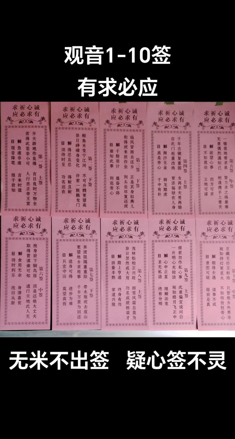 观音灵签100签中，如何准确解签？