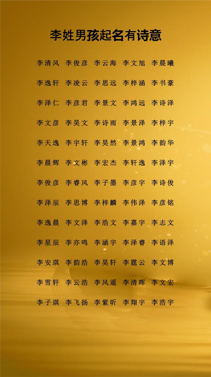 狗年生的李姓男孩取什么名字好，有没有什么寓意深远的名字推荐？