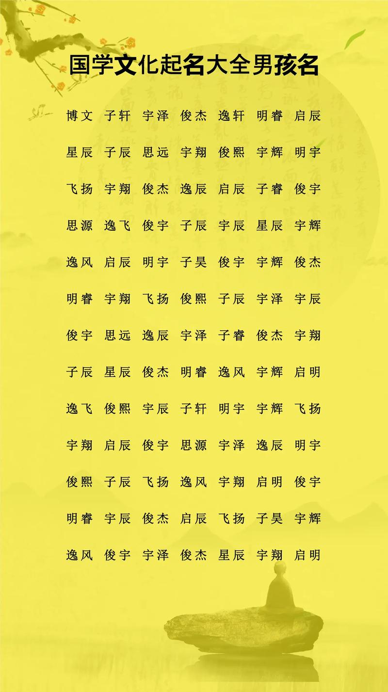 国学底蕴的名字男孩有哪些推荐？