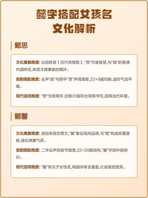 有哪些字和懿搭配能组成好听的女孩名字？
