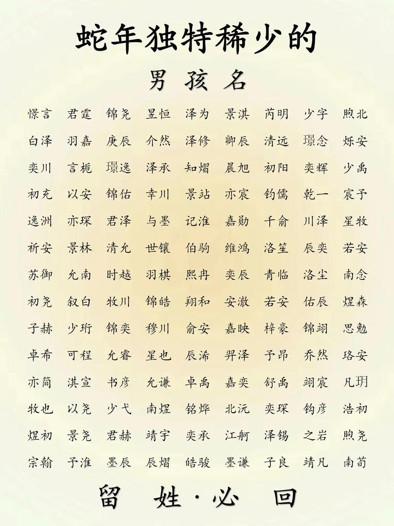 有没有好听独特的男生名字推荐？