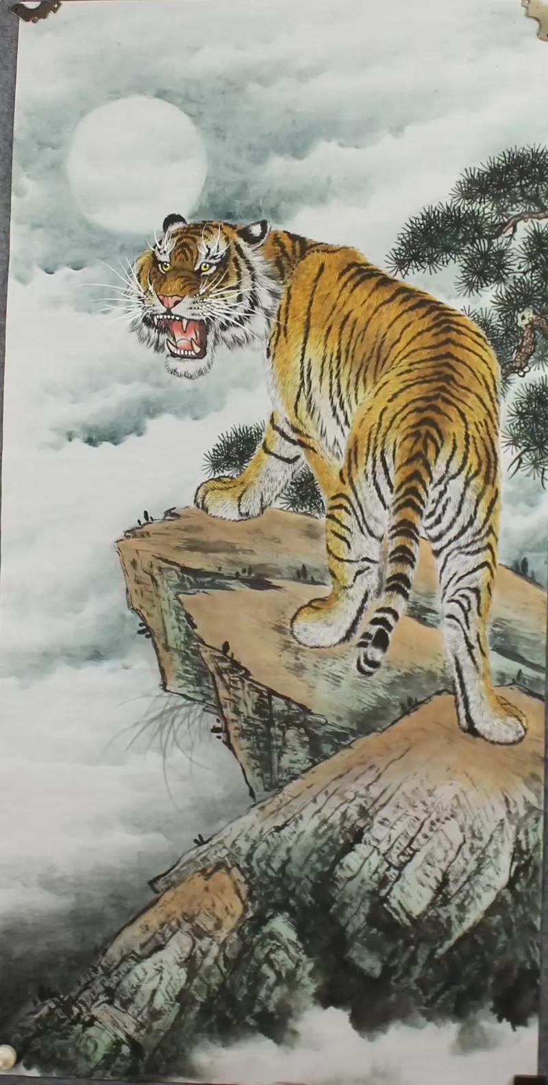 猛虎上山下山，如何体现其镇宅避邪的深层寓意？