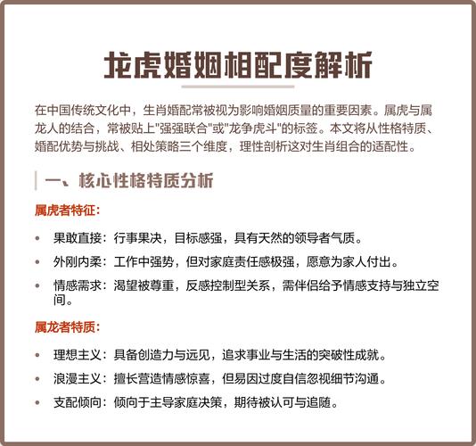 属龙男和属虎女结婚，他们的婚姻匹配度如何？