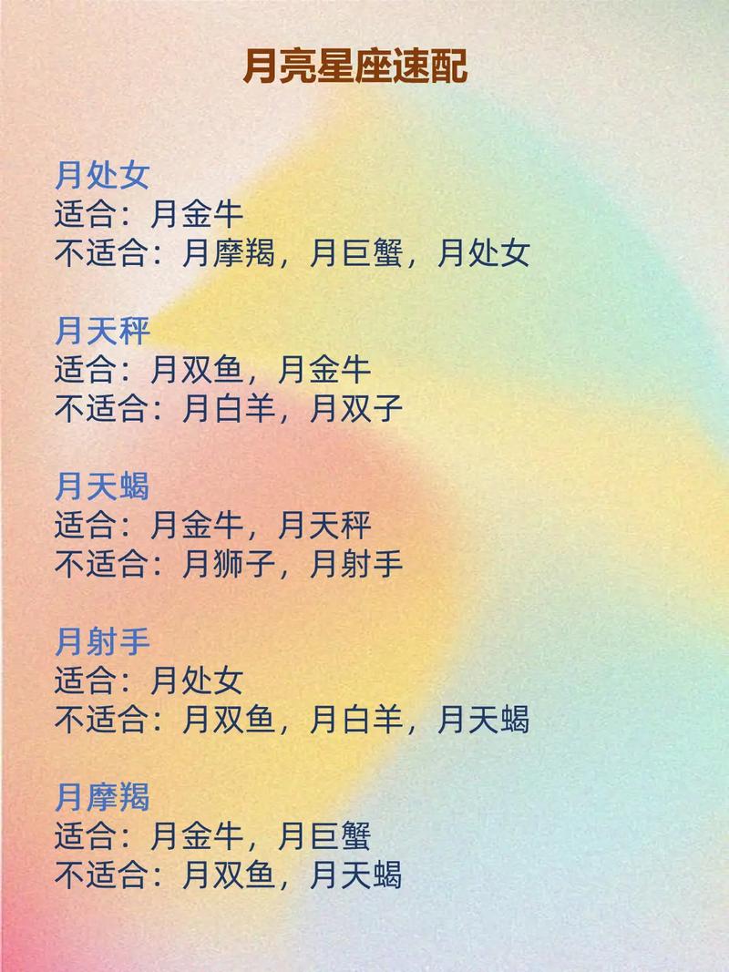 哪个星座负责掌管月亮，对应十二星座的月亮星座是哪些？