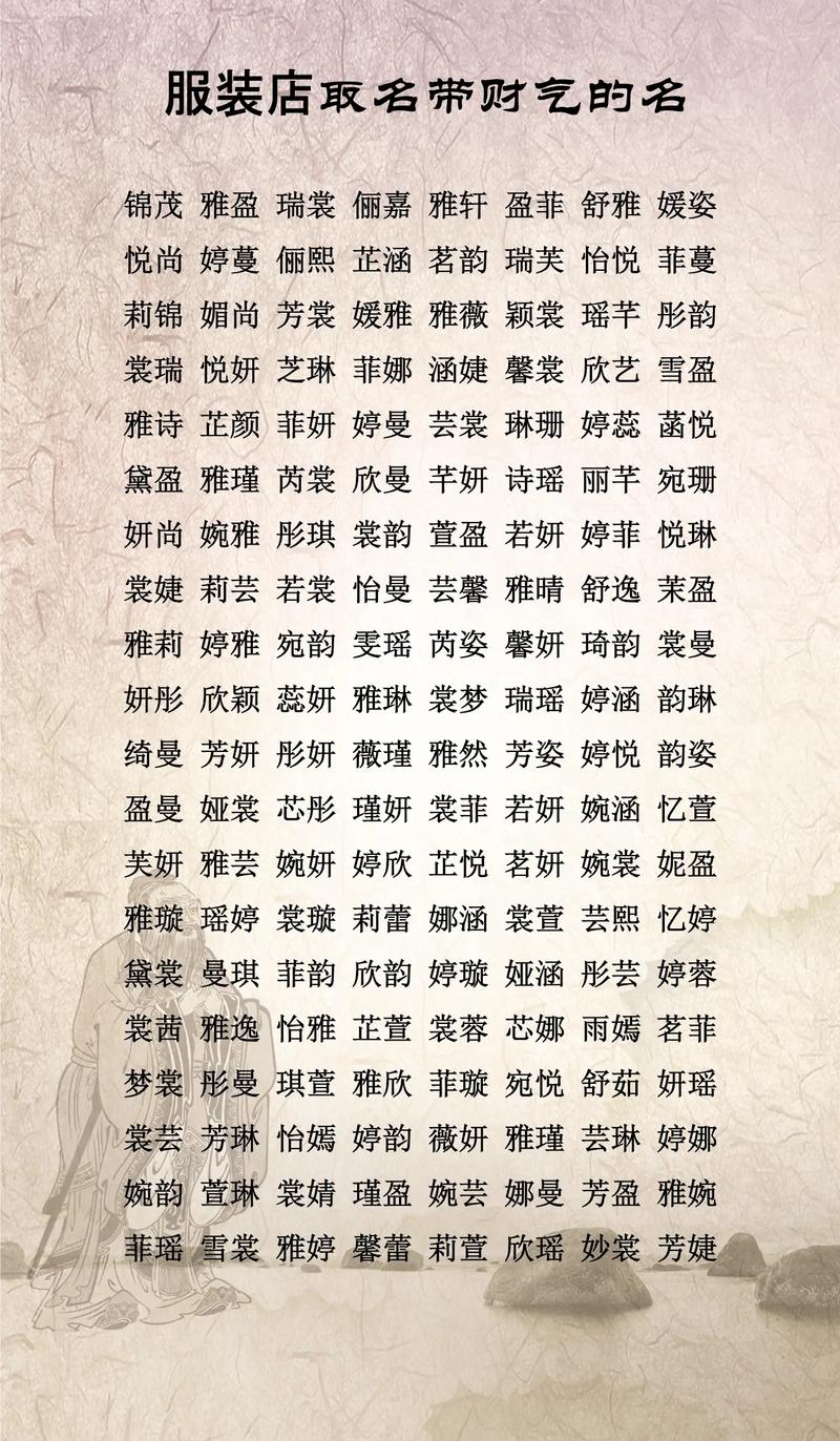服装店起名，有哪些名字既吉祥又招财？