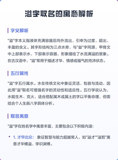 五行属什么字与溢字取名寓意相关？