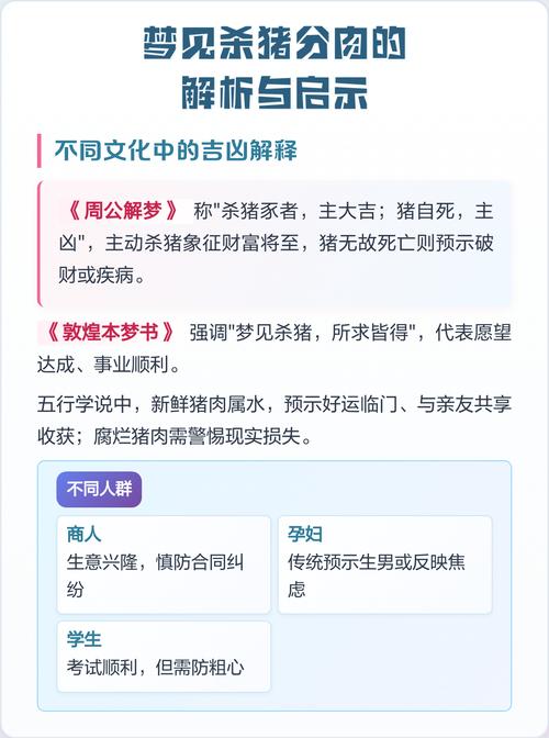 梦见杀猪预示着什么周公解梦中的猪杀猪有何特殊含义？