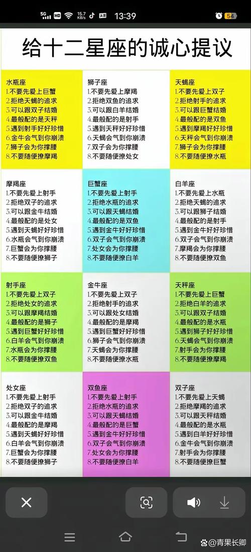 有哪些星座配对是相生相克的关系？