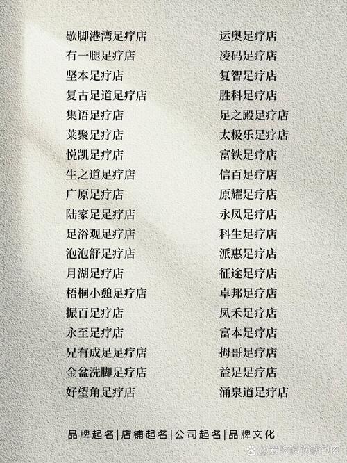 有哪些高雅带卿字的沐足项目名称推荐？