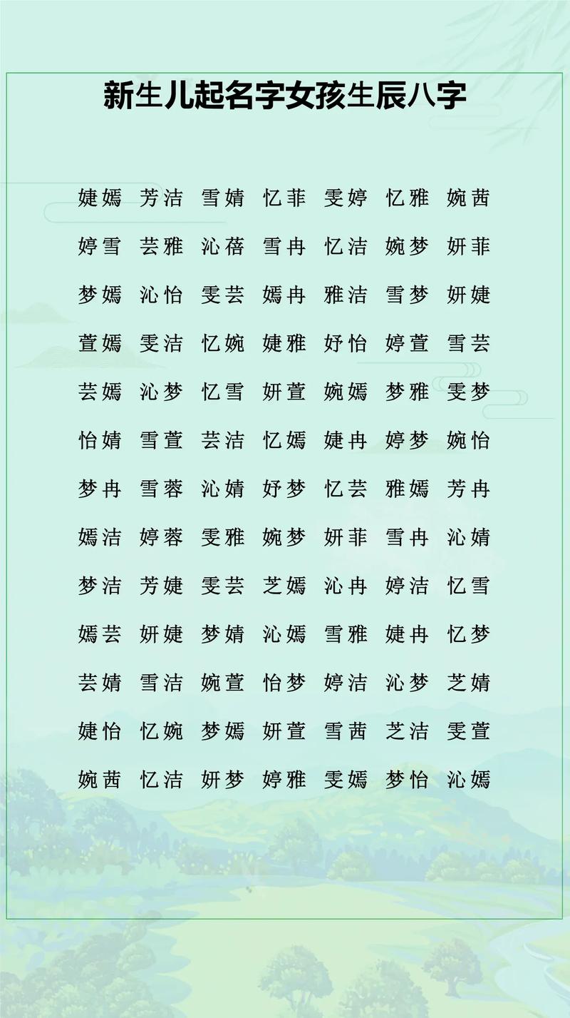 如何根据新生婴儿的生辰八字取一个好听的名字？