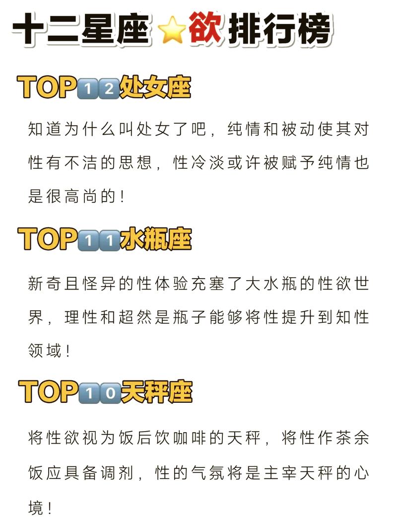 哪个星座男生理需求旺盛？生理欲望最强的星座排行榜是哪些？