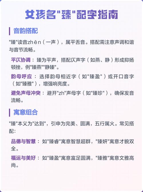 臻字取名搭配什么字比较好？有没有什么好的建议？