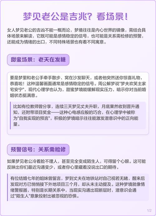 梦见老公生病有什么特殊预兆或暗示吗？