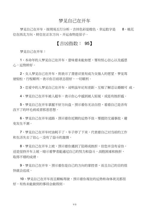 梦见自己开车飞快是什么征兆？