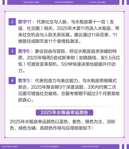 水瓶座幸运色和幸运数字分别是什么颜色和数字？