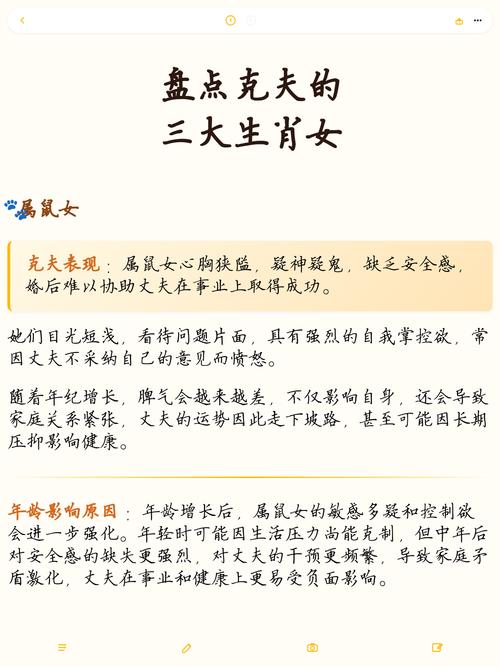 哪些生肖女被认为克夫？