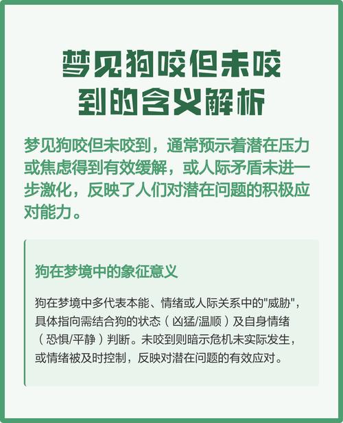 女人梦见狗想咬我但没咬到，这预示着什么？是吉是凶？