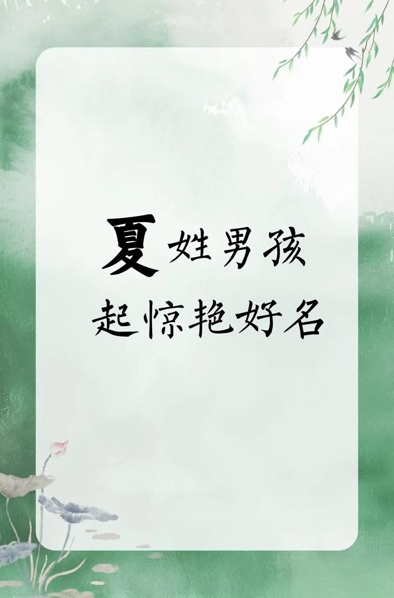 姓夏的男宝宝取什么名字既好听又寓意好？