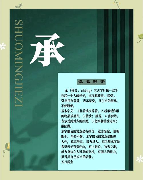 承字作为取名含义字，其五行属什么？五行属性具体是什么？