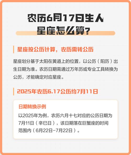 6月17日出生的人是哪个星座？农历6月17日又对应哪个星座？