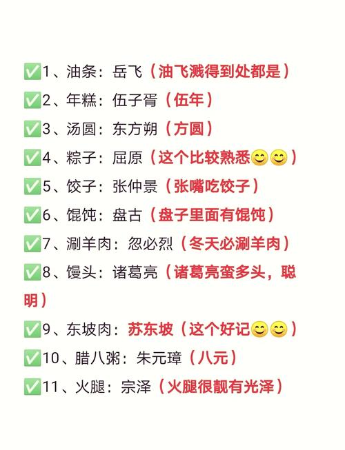 你能告诉我这些美食名字背后的故事吗？
