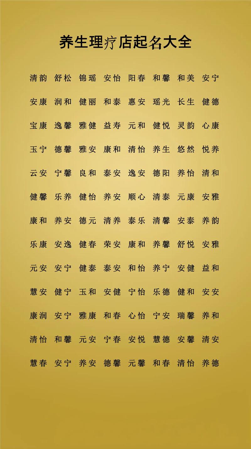 如何给健康养生馆起一个吸引人的名字？