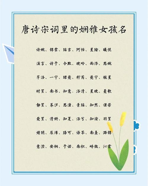 有哪些古诗词中的女孩名字可依参考知乎上推荐的？