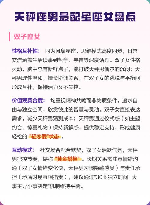 天秤座男生最适合和哪个星座女生配对？