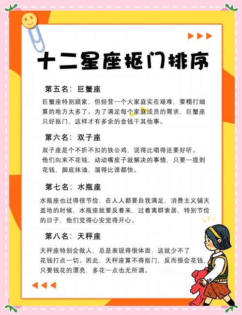 哪个星座的老公最抠门？十二星座抠门指数排行榜揭晓！
