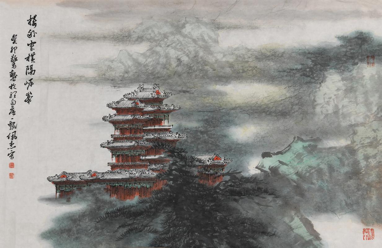 孙佩杰山水画中亭子风水意义是什么？