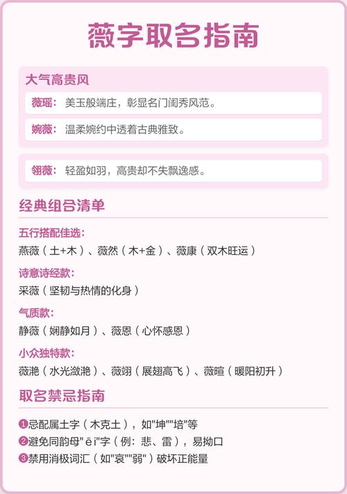 有没有什么带薇字的女孩名字既洋气又好听呢？